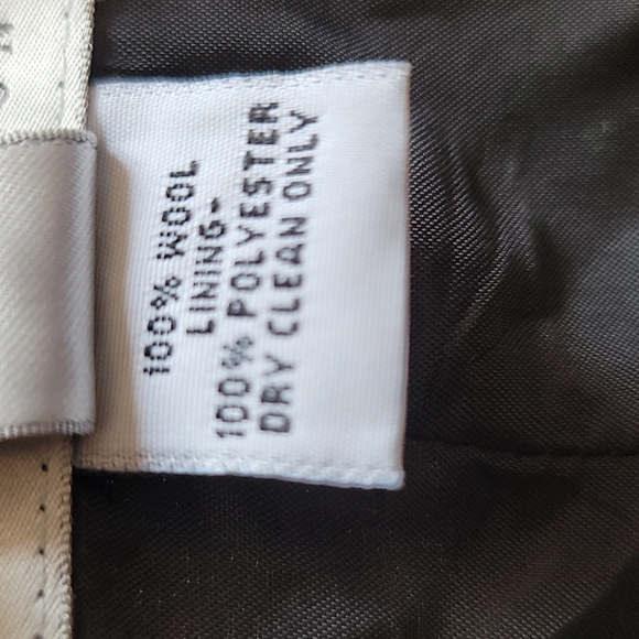 Vintage Talbots 100% Wool Houndstooth Beige and Black Pencil Skirt Size 8 - Picture 5 of 5